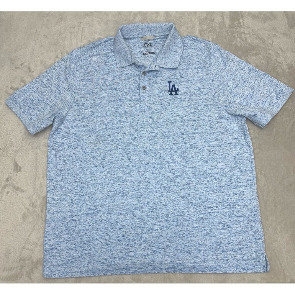 Los Angeles Dodgers Cutter & Buck Advantage Tri-Blend Space Dye Men Polo size XL